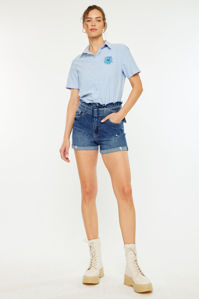 Medina Ultra High-Rise Ruffle Shorts - Imagen 4