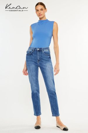 Adaline Essentials High Rise Slim Straight Leg Jeans