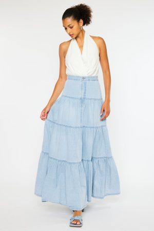 Thalia Maxi Denim Skirt